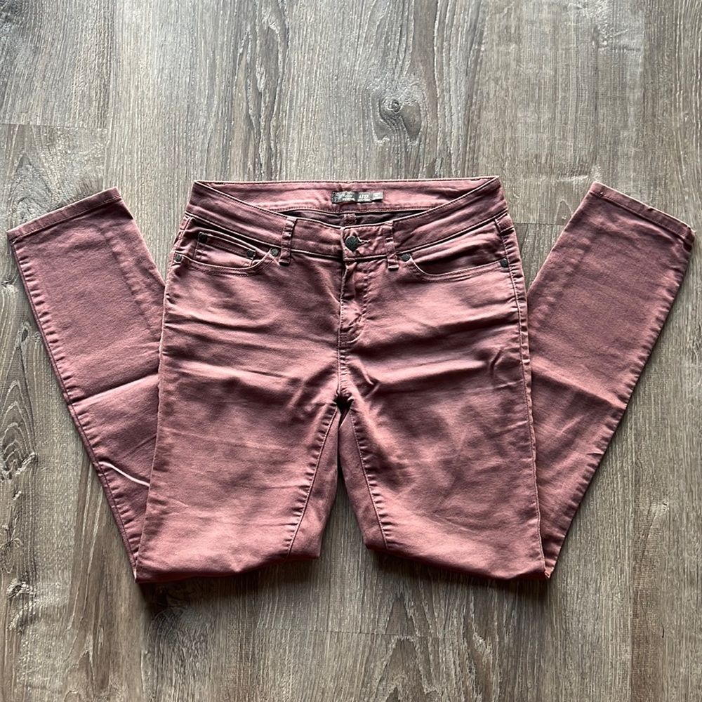 PrAna Low Rise KARA Stretch Skinny Jeans Dusty Rose Pink Barbiecore Size 4/27
